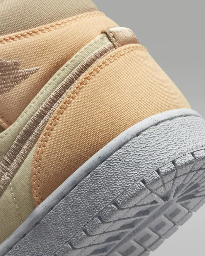 Women Nike All Shoes Air Jordan 1 Mid SE Muslincelestial Goldsaildesert