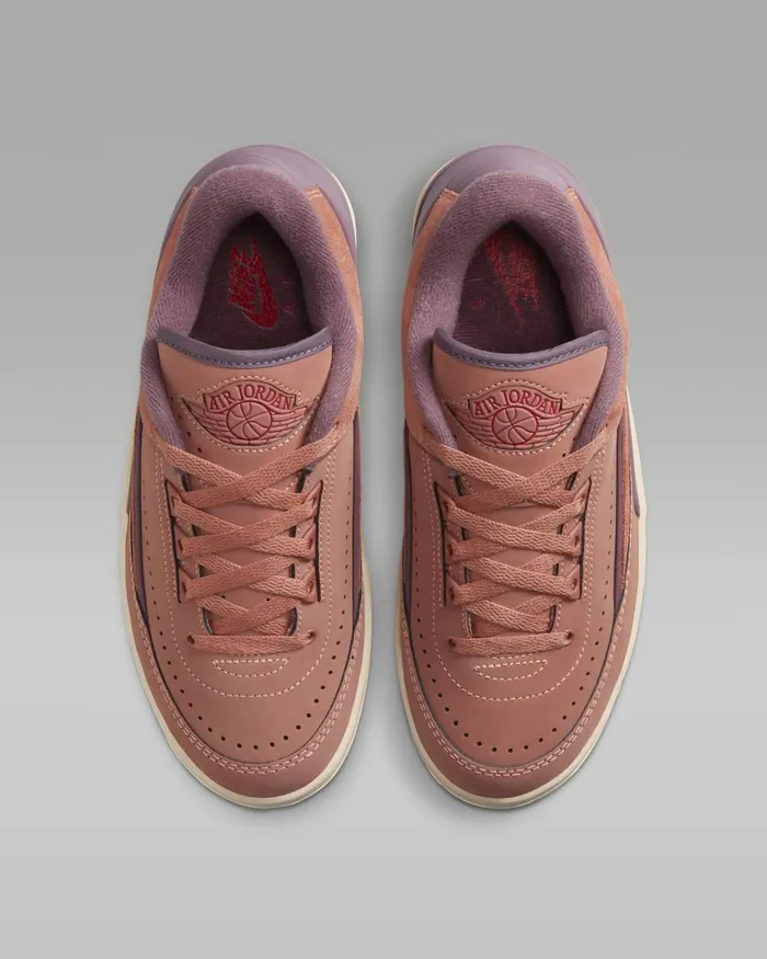 Women Nike All Shoes Air Jordan 2 Retro Low Sky J Orangesky J Mauveguava Icevarsity Red
