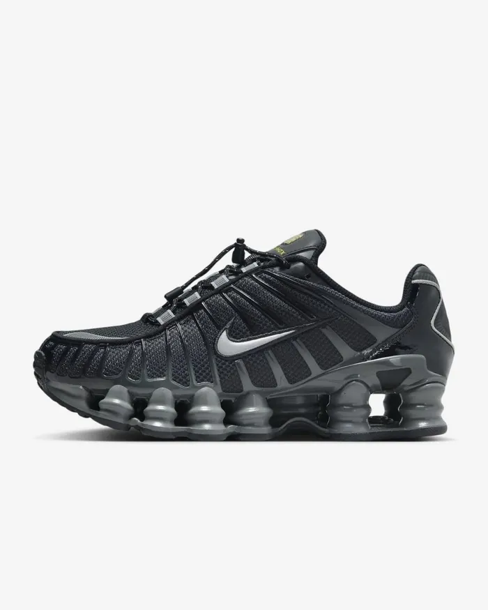 Women Nike All Shoes Shox TL Blackiron Greyhigh Voltagemetallic Silver