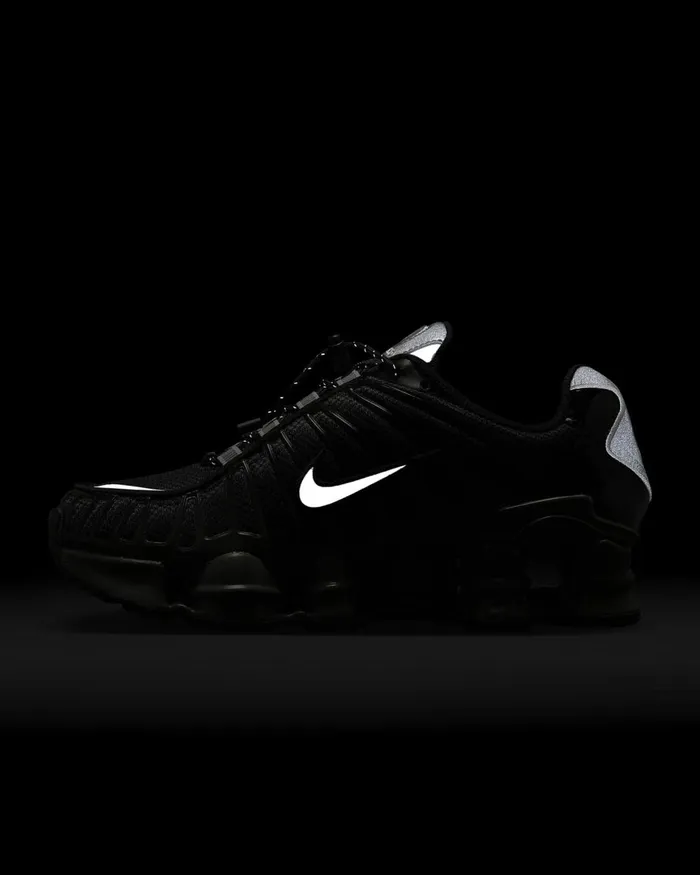 Women Nike All Shoes Shox TL Blackiron Greyhigh Voltagemetallic Silver
