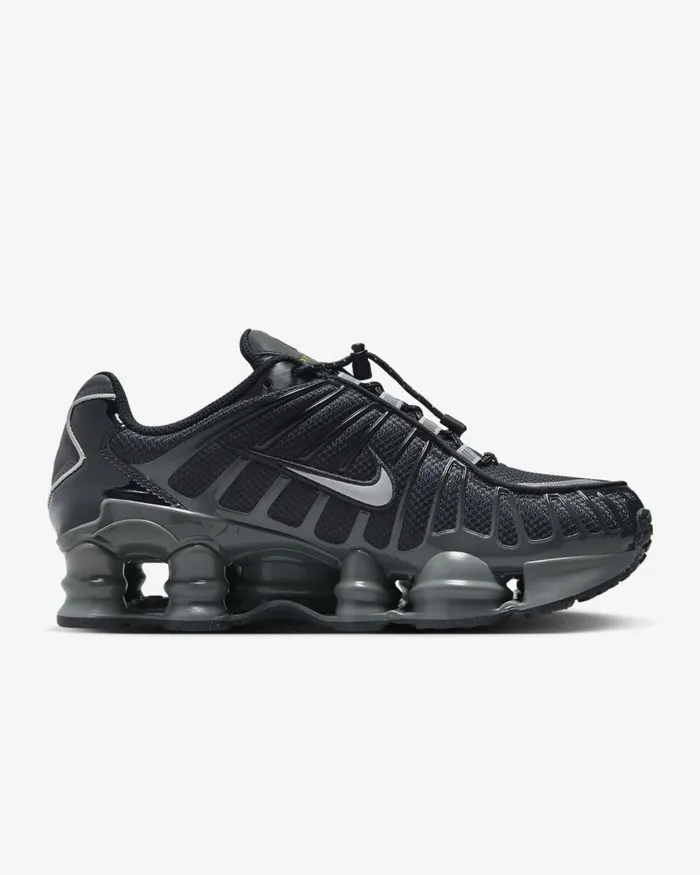 Women Nike All Shoes Shox TL Blackiron Greyhigh Voltagemetallic Silver