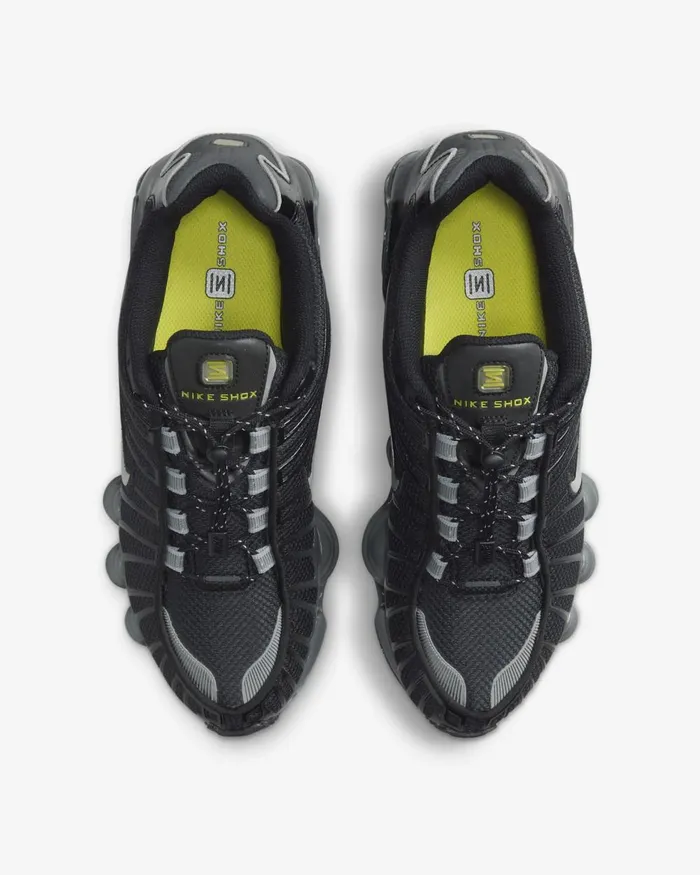 Women Nike All Shoes Shox TL Blackiron Greyhigh Voltagemetallic Silver