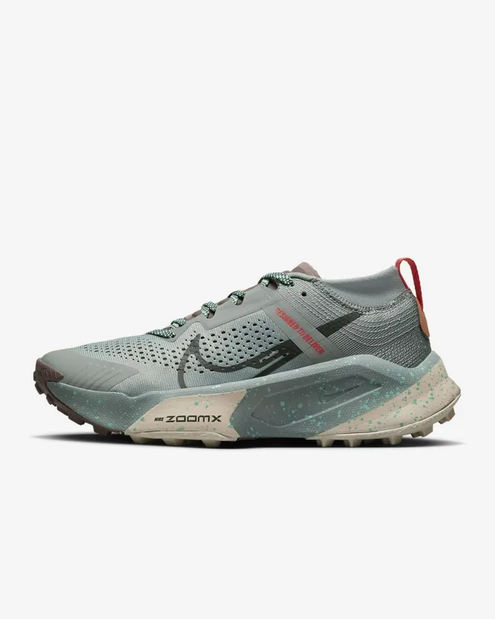 Women Nike All Shoes Zegama Mica Greenplum Eclipseamber Brownsequoia