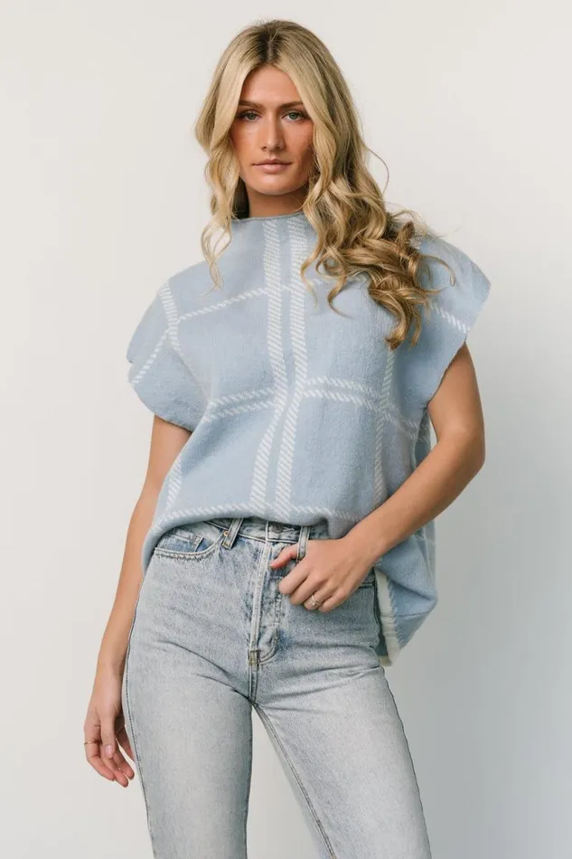 Women Nola Sweater Top Light Blue Baltic Born Sweaters