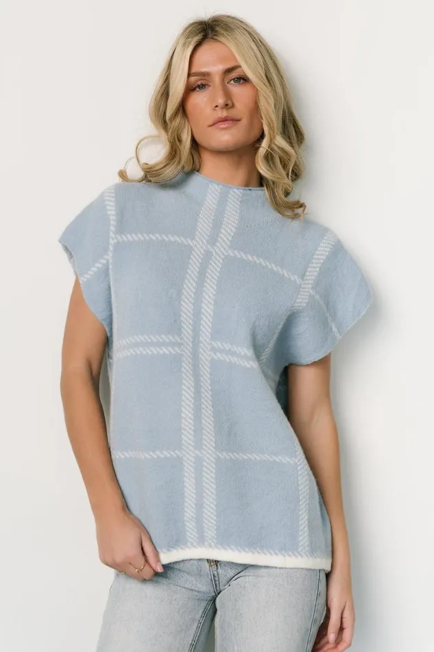 Women Nola Sweater Top Light Blue Baltic Born Sweaters