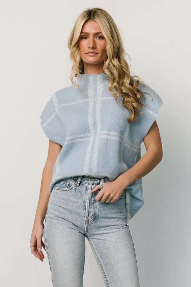 Women Nola Sweater Top Light Blue Baltic Born Sweaters