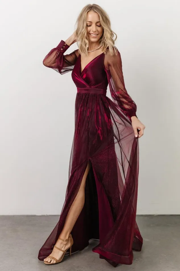 Women Octavia Shimmer Gown Mulberry Baltic Born Embellished and Sequined
