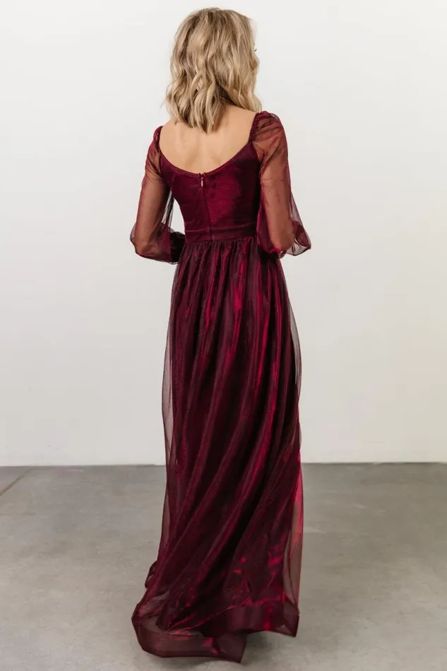 Women Octavia Shimmer Gown Mulberry Baltic Born Embellished and Sequined Women Octavia Shimmer Gown Mulberry Baltic Born Embellished and Sequined