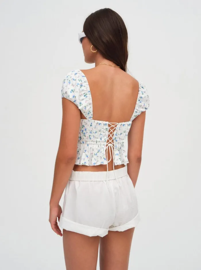 Women Opal Floral Blouse Ivory For Love and Lemons Tops Women Opal Floral Blouse Ivory For Love and Lemons Tops