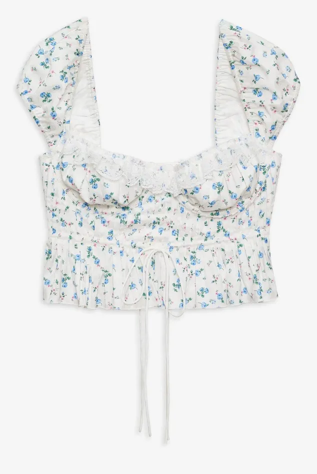 Women Opal Floral Blouse Ivory For Love and Lemons Tops Women Opal Floral Blouse Ivory For Love and Lemons Tops