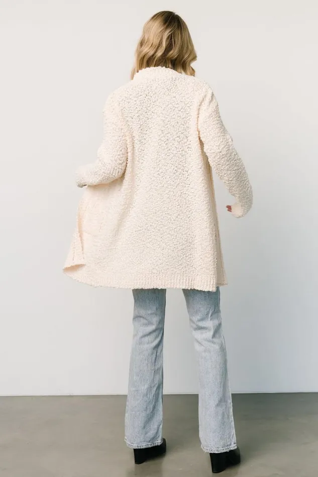 Women Oxford Pocket Cardigan Cream Baltic Born Sweaters