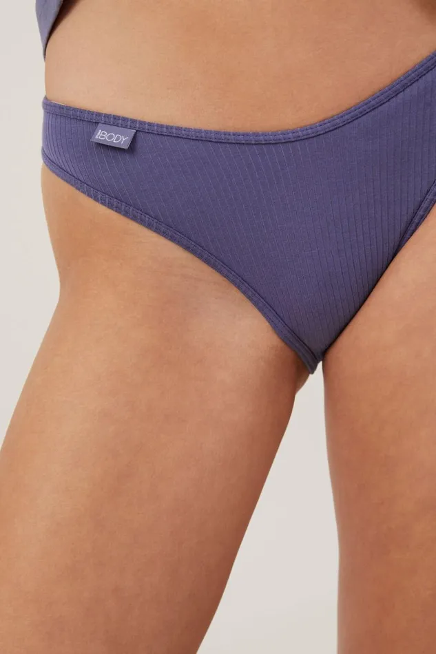 Women Panties Cotton On Organic Cotton Rib Bikini Brief Midnight Rain