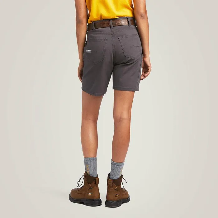 Women Pants and Shorts Ariat Rebar DuraStretch Made Tough Short Rebar Grey Women Pants and Shorts Ariat Rebar DuraStretch Made Tough Short Rebar Grey