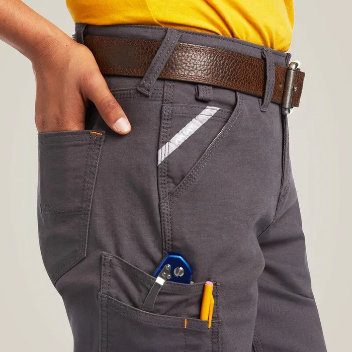 Women Pants and Shorts Ariat Rebar DuraStretch Made Tough Short Rebar Grey Women Pants and Shorts Ariat Rebar DuraStretch Made Tough Short Rebar Grey