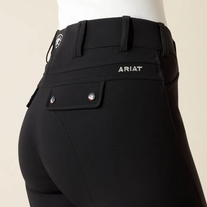 Women Pants and Shorts Ariat Tri Factor Grip Knee Patch Breech Black Women Pants and Shorts Ariat Tri Factor Grip Knee Patch Breech Black
