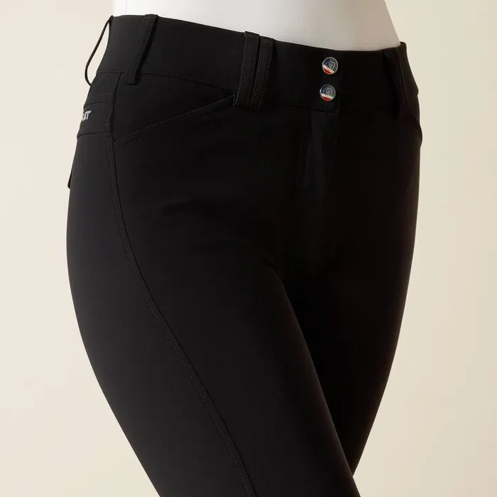 Women Pants and Shorts Ariat Tri Factor Grip Knee Patch Breech Black Women Pants and Shorts Ariat Tri Factor Grip Knee Patch Breech Black
