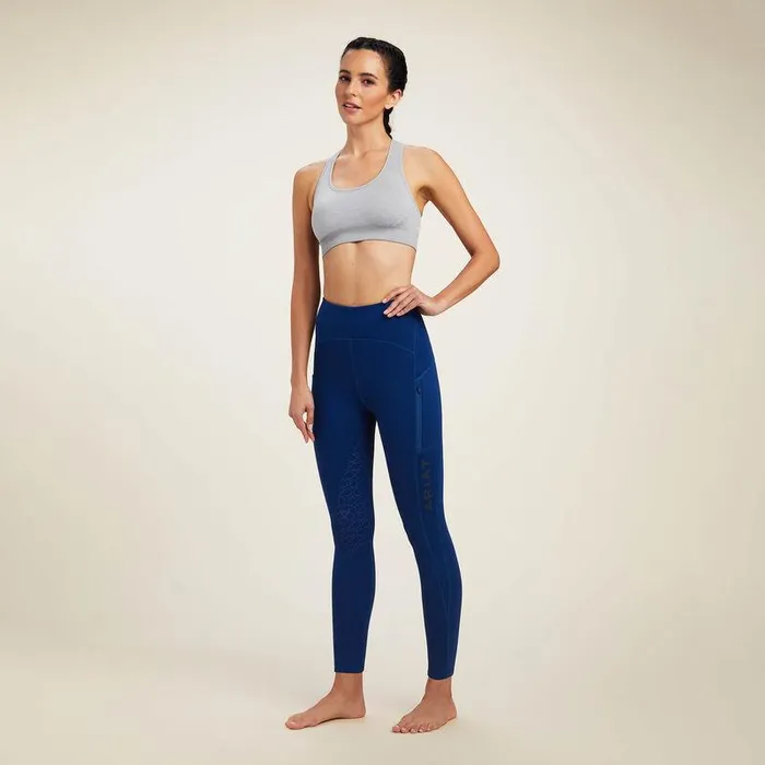 Women Pants and Shorts Ariat Venture Thermal Half Grip Tight Estate Blue Women Pants and Shorts Ariat Venture Thermal Half Grip Tight Estate Blue