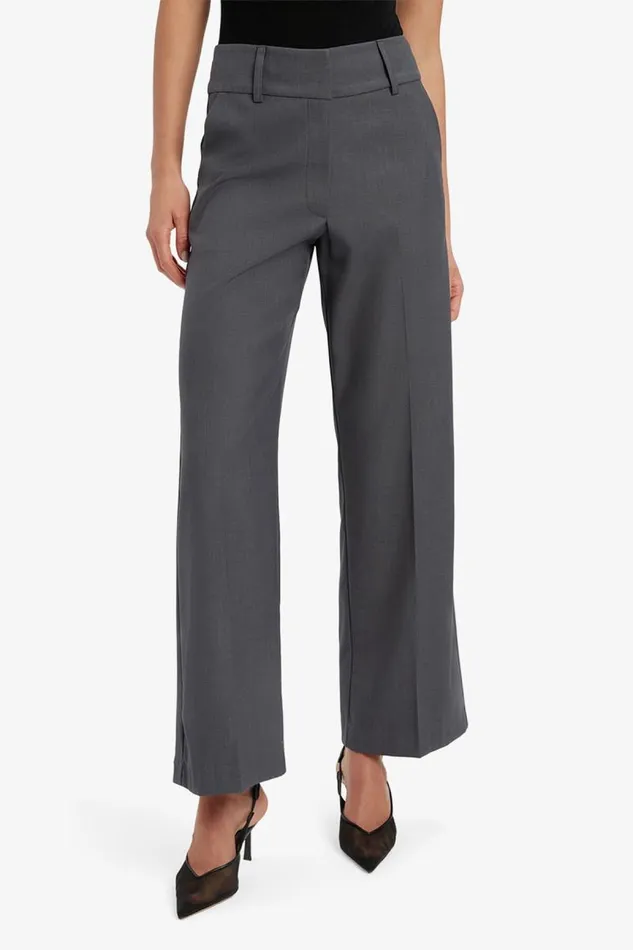 Women Pants Bardot Maika Straight Leg Pant In Dark Grey Dark Grey