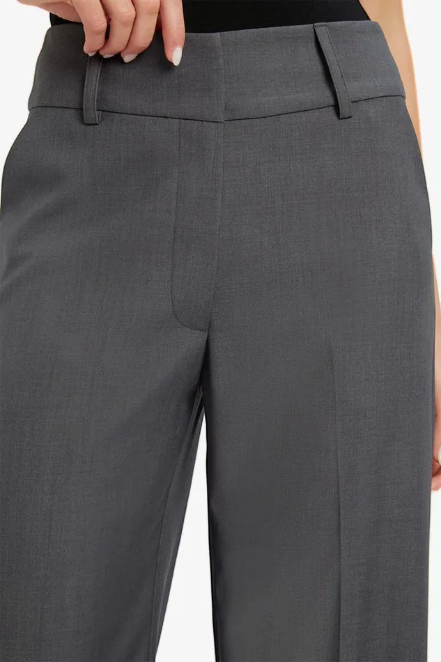 Women Pants Bardot Maika Straight Leg Pant In Dark Grey Dark Grey