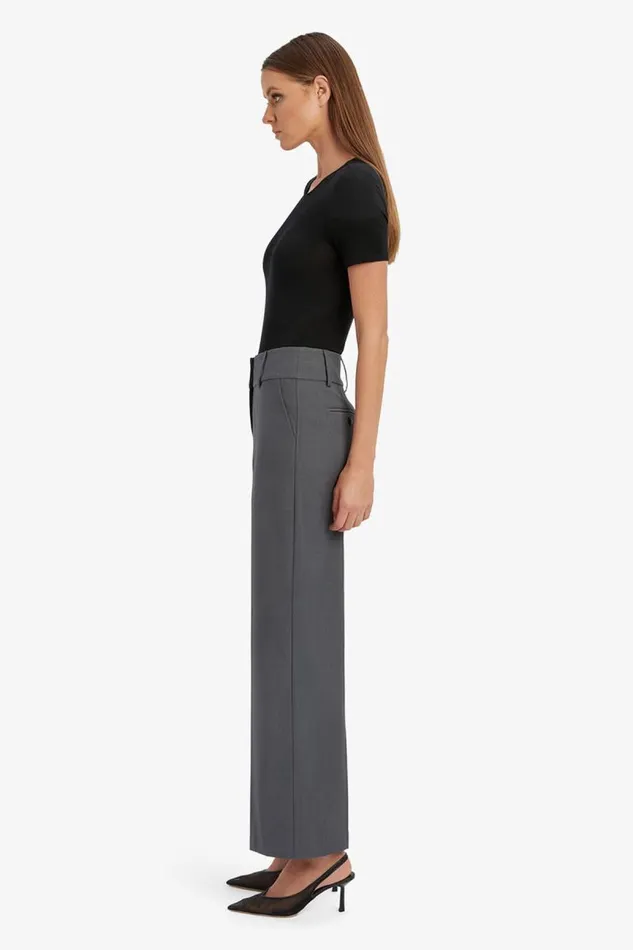 Women Pants Bardot Maika Straight Leg Pant In Dark Grey Dark Grey