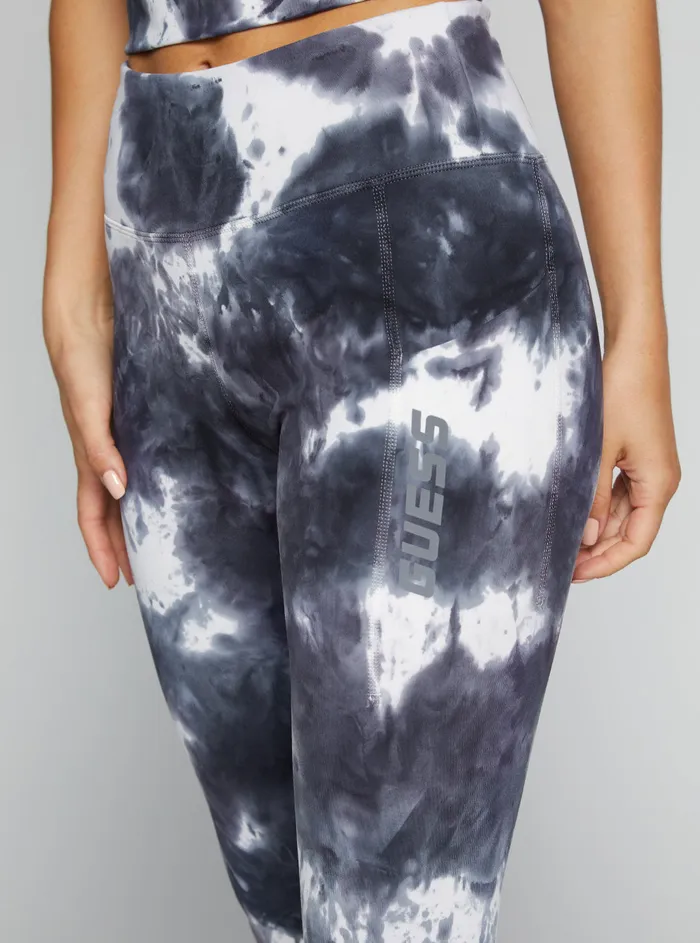 Women Pants GUESS Grey Tie Dye Eudora Active Leggings Women Pants GUESS Grey Tie Dye Eudora Active Leggings