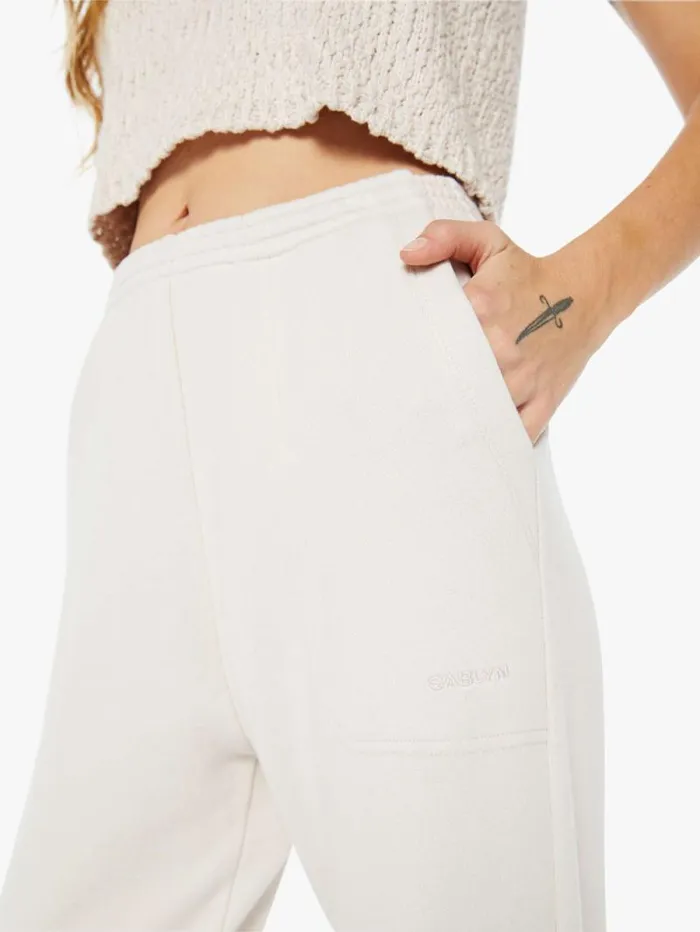Women Pants Mother Denim Mason Sweatpant W Pockets Lunar