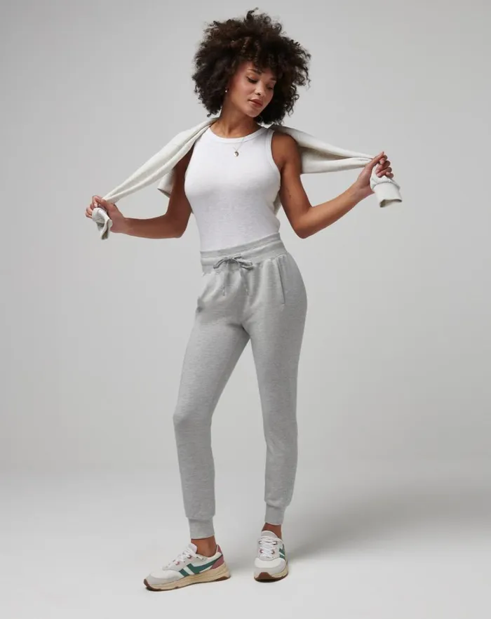 Women Pants TravisMathew SKYLOFT SOFT JOGGER Heather Light Grey