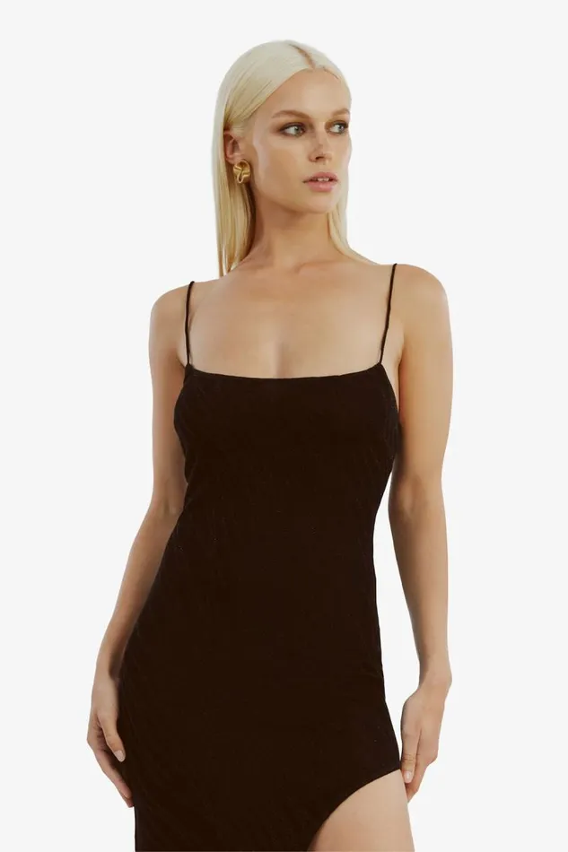 Women Party Dresses Bardot Faro Knit Maxi Dress In Black Black Women Party Dresses Bardot Faro Knit Maxi Dress In Black Black