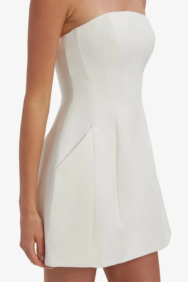 Women Party Dresses Bardot Karoline Hour Glass Dress In Orchid White Orchid White Women Party Dresses Bardot Karoline Hour Glass Dress In Orchid White Orchid White