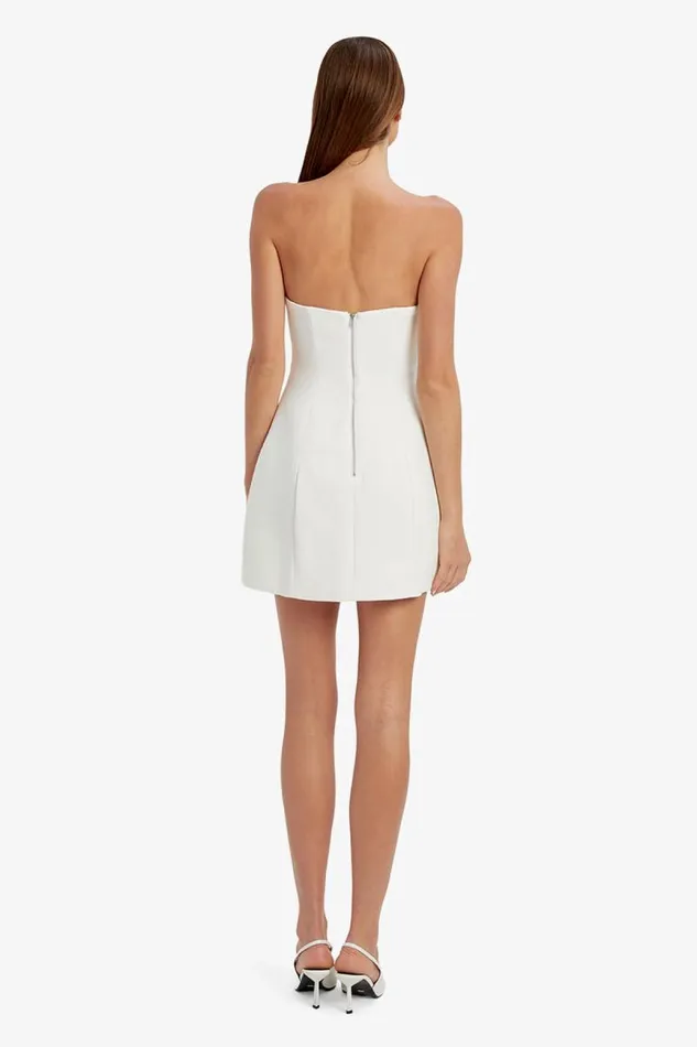 Women Party Dresses Bardot Karoline Hour Glass Dress In Orchid White Orchid White Women Party Dresses Bardot Karoline Hour Glass Dress In Orchid White Orchid White