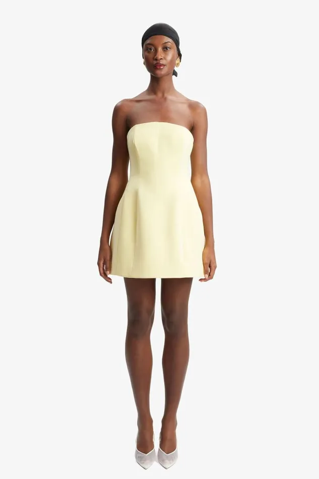 Women Party Dresses Bardot Karoline Hourglass Mini Dress In Canary Yellow Canary Yellow Women Party Dresses Bardot Karoline Hourglass Mini Dress In Canary Yellow Canary Yellow