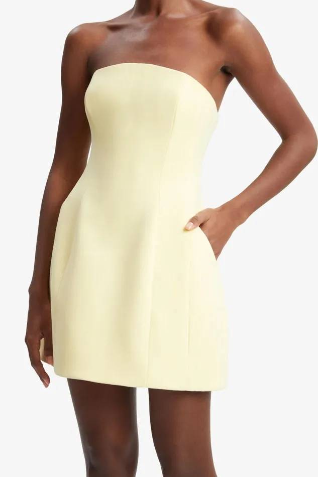 Women Party Dresses Bardot Karoline Hourglass Mini Dress In Canary Yellow Canary Yellow Women Party Dresses Bardot Karoline Hourglass Mini Dress In Canary Yellow Canary Yellow