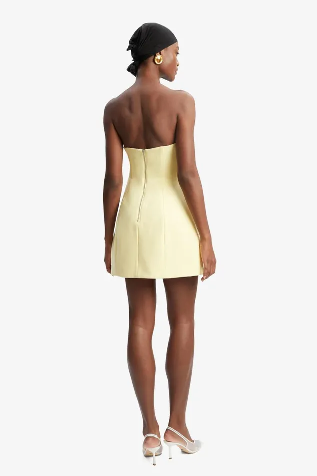 Women Party Dresses Bardot Karoline Hourglass Mini Dress In Canary Yellow Canary Yellow Women Party Dresses Bardot Karoline Hourglass Mini Dress In Canary Yellow Canary Yellow