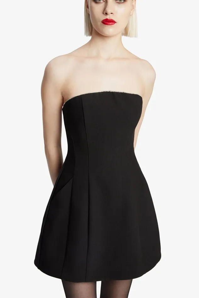 Women Party Dresses Bardot Karoline Trim Hourglass Dress In Black Black Women Party Dresses Bardot Karoline Trim Hourglass Dress In Black Black