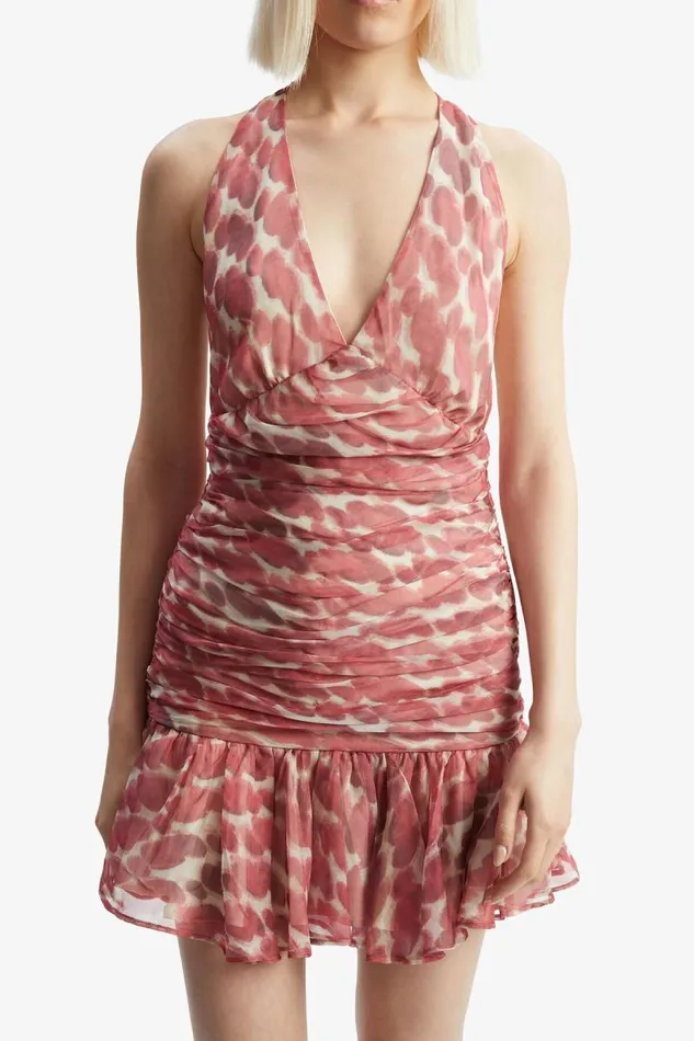 Women Party Dresses Bardot Mave Halter Neck Mini Dress In Red Spot Red Spot Women Party Dresses Bardot Mave Halter Neck Mini Dress In Red Spot Red Spot