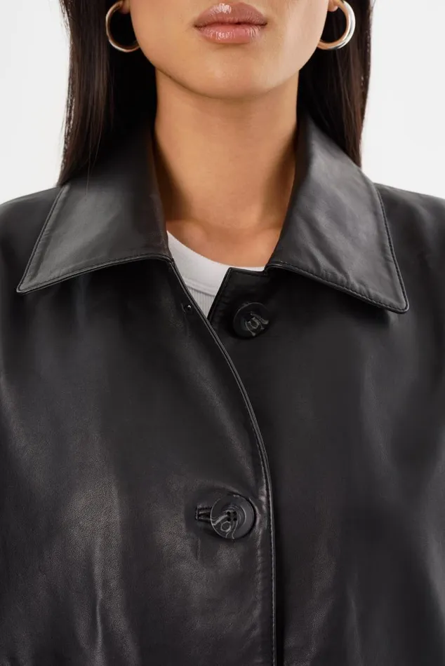 Women PRESLEY Leather Shacket Black LAMARQUE Leather Jackets Women PRESLEY Leather Shacket Black LAMARQUE Leather Jackets