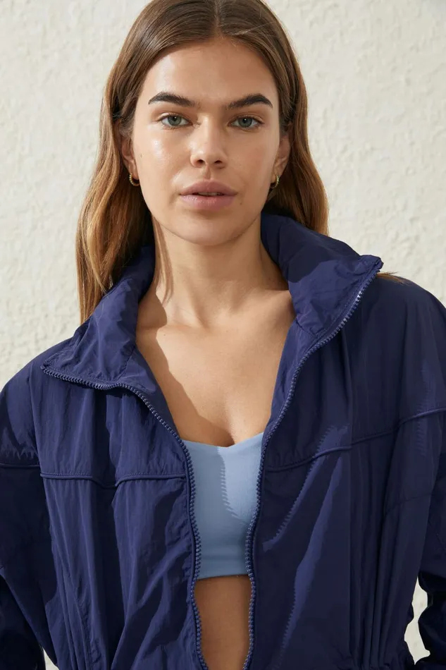 Women Puffers and Jackets Cotton On Longline Anorak Quiet Sky