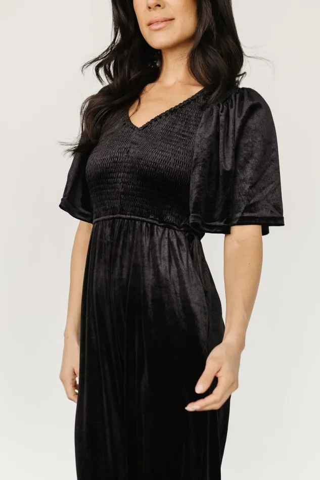 Women Regent Velvet Jumpsuit Black Baltic Born Jumpsuits and Rompers Women Regent Velvet Jumpsuit Black Baltic Born Jumpsuits and Rompers