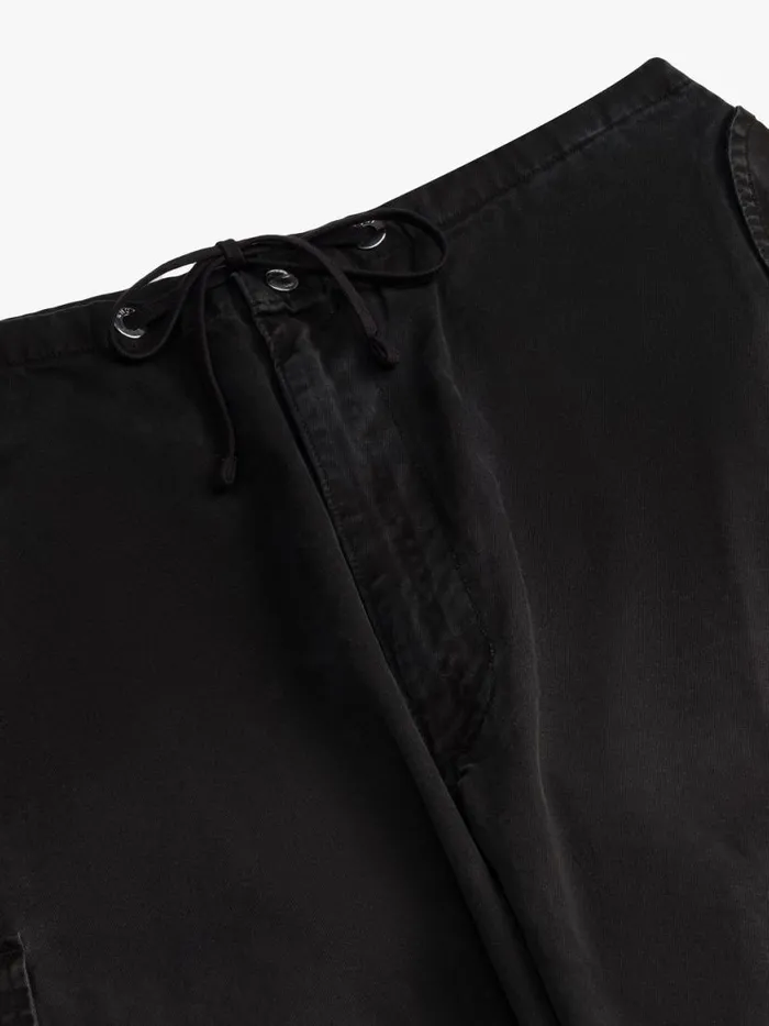 Women Rhude Bottoms WASHED PARACHUTE PANT Black