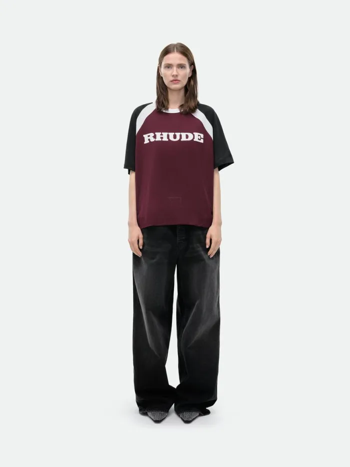 Women Rhude Tops RACING LOGO MESH SHIRT Multi