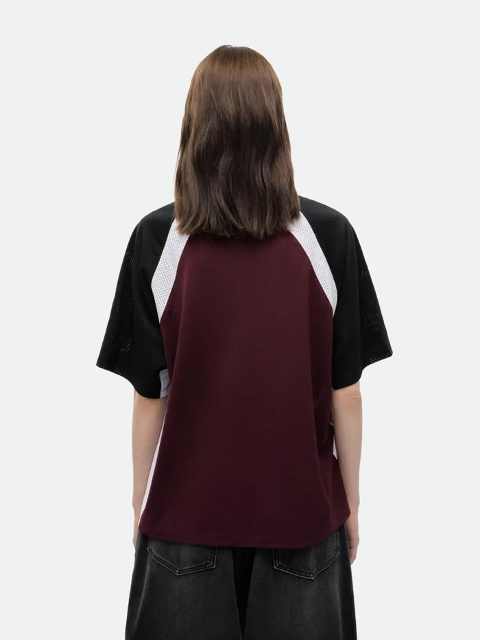 Women Rhude Tops RACING LOGO MESH SHIRT Multi