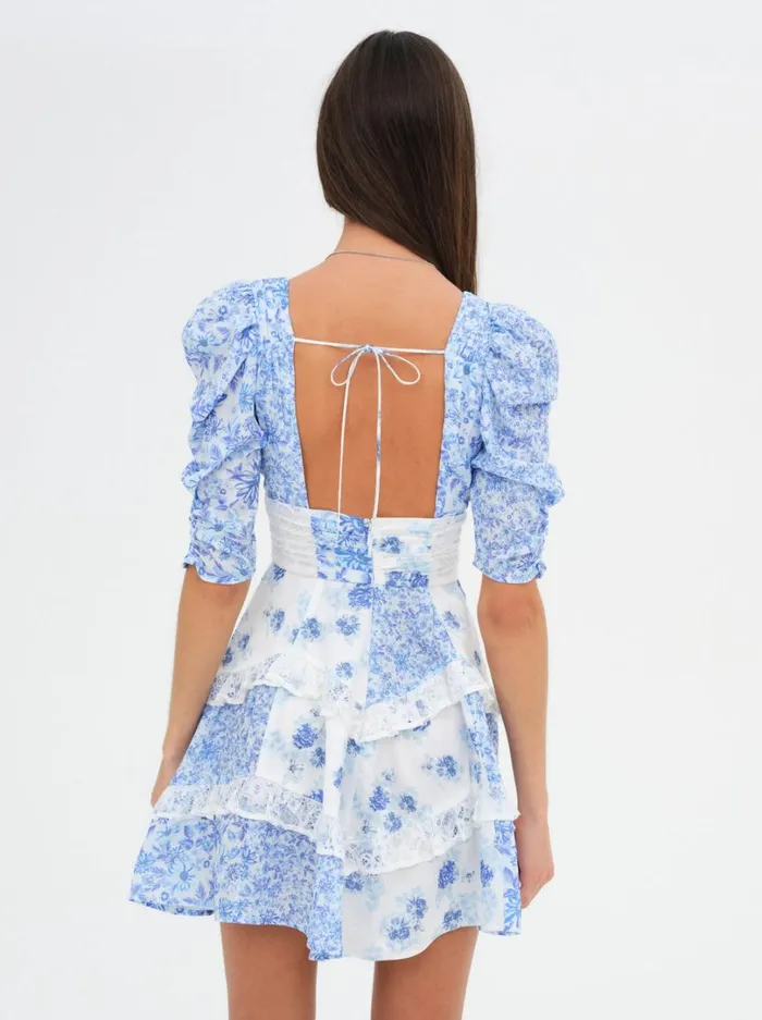 Women Rosalyn Mini Dress Blue For Love and Lemons Dresses