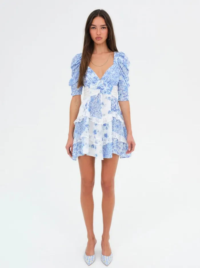 Women Rosalyn Mini Dress Blue For Love and Lemons Dresses