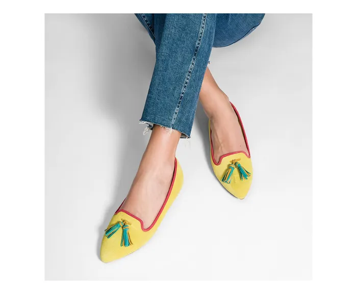 Women Sadie Tassel SlipOn Eggnog Cobra Leather Flats and SlipOns Hush Puppies Women Sadie Tassel SlipOn Eggnog Cobra Leather Flats and SlipOns Hush Puppies