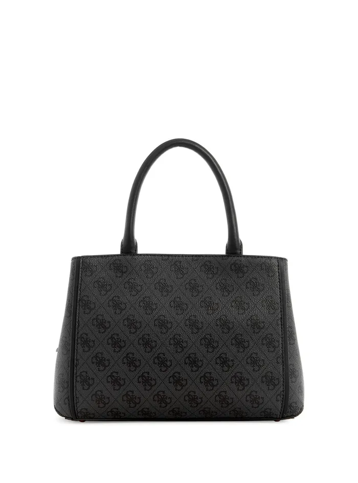 Women Satchel GUESS Black Logo Izzy Small Girlfriend Satchel Bag
