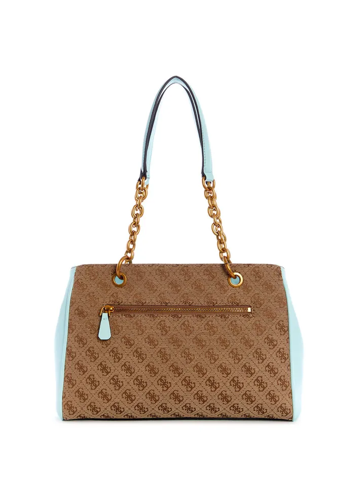 Women Satchel GUESS Brown Blue Aviana Luxury Satchel Women Satchel GUESS Brown Blue Aviana Luxury Satchel