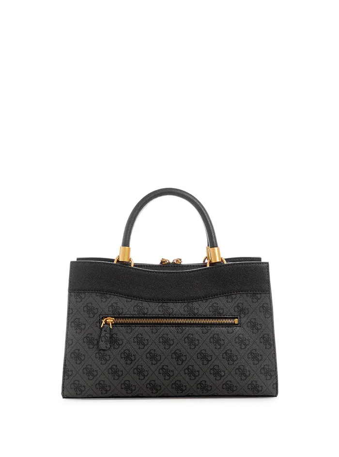 Women Satchel GUESS Coal Logo Nell Small Girlfriend Satchel Women Satchel GUESS Coal Logo Nell Small Girlfriend Satchel