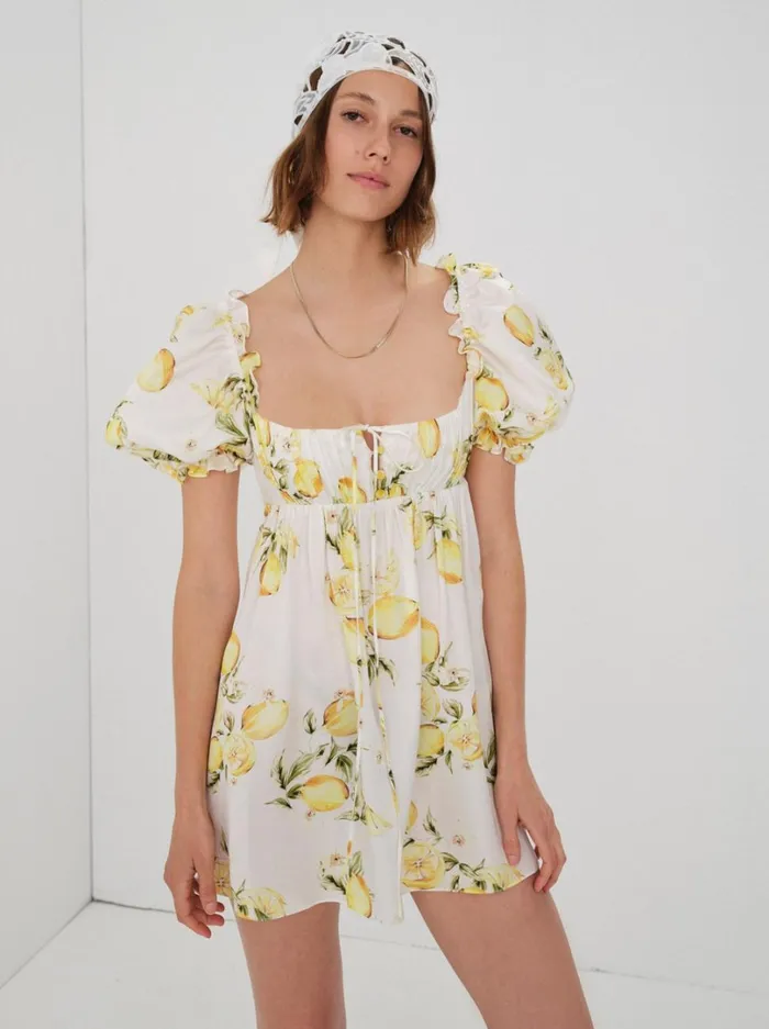 Women Serafina Mini Dress Yellow For Love and Lemons Dresses Women Serafina Mini Dress Yellow For Love and Lemons Dresses