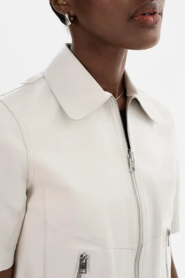 Women SEVANA Reversible Leather Jacket Winter Whitesilver LAMARQUE Leather Jackets Women SEVANA Reversible Leather Jacket Winter Whitesilver LAMARQUE Leather Jackets