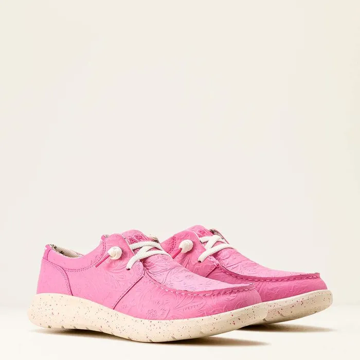 Women Shoes and Sneakers Ariat Hilo Shoe Hot Pink Floral Emboss